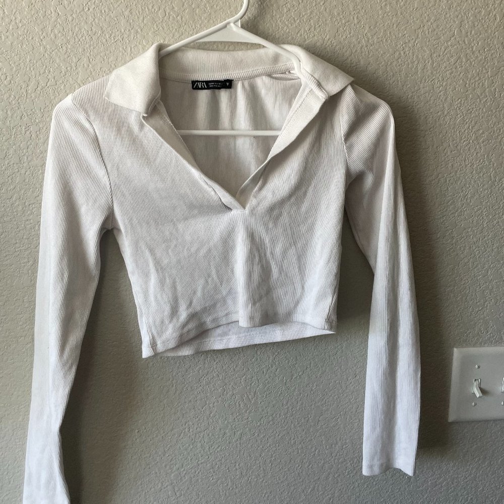 Zara Long Sleeve With Collar